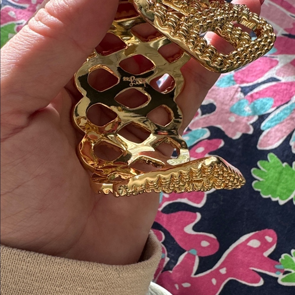Lilly Pulitzer Gold Woven Bracelet - Picture 2 of 4